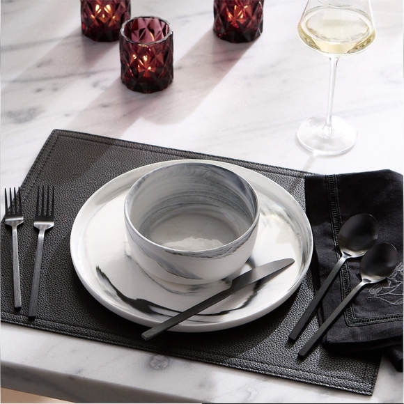 CB2 Parallel 20-Piece Brushed Black Flatware Set - Picture 2 of 6